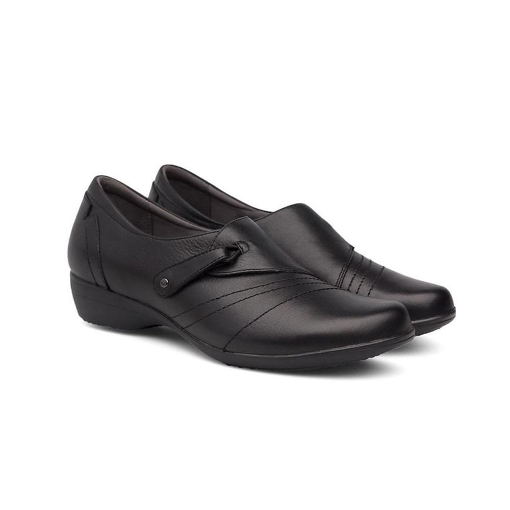 Dansko Size 40 (10) Women’s Franny Black Milled Nappa Loafers NWOT